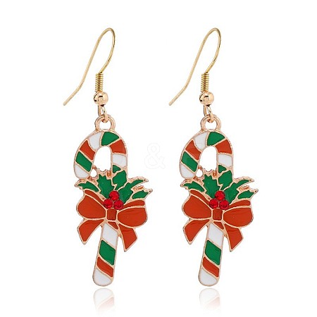 Christmas Theme Alloy Plastic Dangle Earrings FS-WG6FBD6-17-1