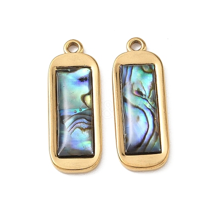 Natural Paua Shell Pendants SA-CBA11D7-12B-G-1