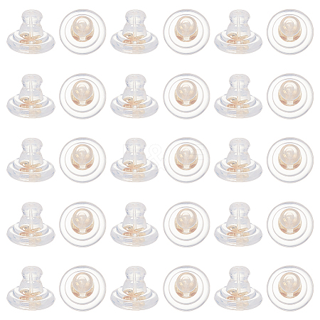 50Pcs Brass Ear Nuts KK-WR0001-78G-1