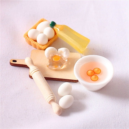 Dollhouse Miniature Kitchen Play Rolling Pin Egg Bowl Olive Oil Tool Model PW-WG68321-01-1