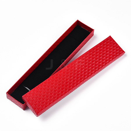 Rhombus Textured Cardboard Jewelry Necklace Boxes LS-CBOX-T006-03D-1