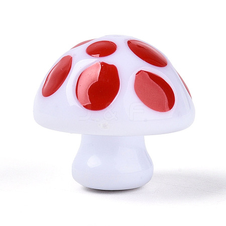 2Pcs Opaque Acrylic Enamel Beads MACR-N018-15A-1