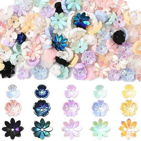 120Pcs 3 Styles Opaque Resin Beads RESI-FS0002-29-1
