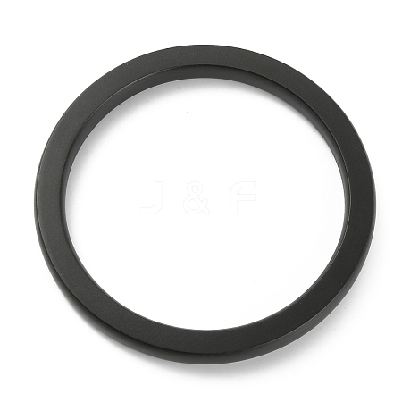 Black Wood Round Ring Bag Handles FIND-WH0129-09B-1