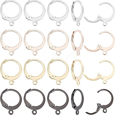 40Pcs 4 Colors 304 Stainless Steel Leverback Earring Findings STAS-UN0029-67-1
