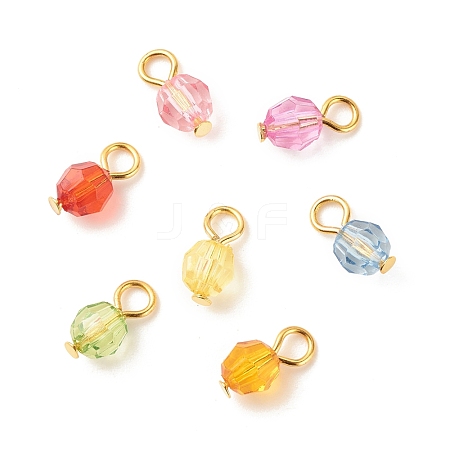 Faceted Transparent Acrylic Charms PALLOY-JF01601-02-1