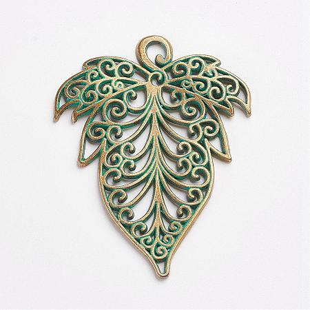 Tibetan Style Alloy Pendants PALLOY-F187-48ABG-1