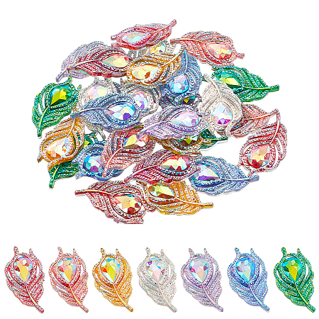 35Pcs 7 Colors Resin Cabochons DIY-FG0007-13-1