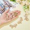 HOBBIESAY 12Pcs Alloy Crystal Rhinestone Bowknot Shoe Decorations FIND-HY0002-20-3