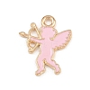 Valentine's Day Alloy Enamel Pendants ENAM-I084-01KCG-18-1