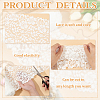 Flower Nylon Stretch Lace Fabric DIY-WH0578-60-4