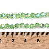 Electroplate Transparent Glass Beads Strands EGLA-K015-18N-4