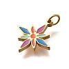 304 Stainless Steel Enamel Charms STAS-R153-48G-2