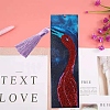 Flamingo Shape Pattern DIY Diamond Painting Bookmark with Tassel Pendants Kits PW-WG983E9-01-3