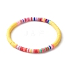 Handmade Polymer Clay Heishi Beads Stretch Bracelets Set BJEW-JB07349-05-2
