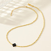 Real 18K Gold Plated 2mm Round Brass Beaded Necklaces HJ8238-1-1