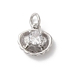 Rack Plating Brass Clear Cubic Zirconia Charms KK-Z056-29P-1