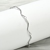 Twisted 304 Stainless Steel Bar Link Chains Bracelets for Women BJEW-D456-04P-3