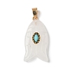 Natural & Synthetic Mixed Gemstone Carved Pendants G-Z084-01G-2