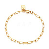 Brass Paperclip Chain Bracelets for Women BJEW-N032-07C-G-2