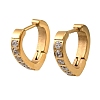 304 Stainless Steel Cubic Zirconia Hoop Earrings for Women SA-CBAF36C-07G-2