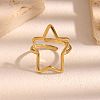 304 Stainless Steel Open Cuff Rings for Women WGE4013-01-1