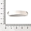 201 Stainless Steel Curved Rectangle Connector Charms STAS-R166-07P-3