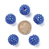 Chunky Resin Rhinestone Bubblegum Ball Beads X-RESI-A001-2-7