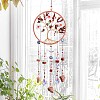 Tree of Life Natural Red Jasper Chips Suncatchers HJEW-F027-16-2