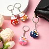 4Pcs PVC Cartoon Lucky Cat Doll Pendant Keychain KEYC-YW0001-10-5