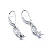 Brass Micro Pave Cubic Zirconia Earring Hooks KK-F795-06M-2