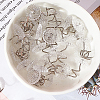 60Pcs Clear Acrylic Flat Round Head Iron Twist Pins FIND-SP0004-66-6