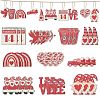30Pcs 10 Styles Single Face Printed Wood Big Pendants Kit WOOD-CJC0011-11-3