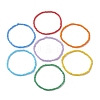 7 PCS Rainbow Style Glass Seed Beads Bracelets Sets for Women BJEW-JB10065-02-4