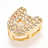 Brass Micro Pave Cubic Zirconia Charms KK-N254-217G-A-2