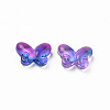 Two Tone Transparent Spray Painted Glass Beads GLAA-Q092-04-C01-2