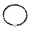 Synthetic Hematite &  Turquoise Beads Stretch Bracelets for Women Men BJEW-JB11291-01-2