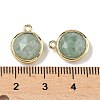 Natural Mixed Stone Faceted Flat Round Charms G-U028-03G-4
