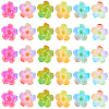 48Pcs 6 Colors Transparent Resin Cabochons RESI-SC0006-62-7