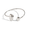 304 Stainless Steel Teardrop Cuff Bangles for women LP8428-2-1
