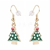 Christmas Theme Alloy Enamel Dangle Earrings Sets EJEW-JE04512-12
