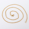304 Stainless Steel Cable Necklaces MAK-N016-13G-2
