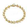 IP Plating(IP) 304 Stainless Steel Beads Ball Chain Bracelets for Women BJEW-B092-02A-G-1