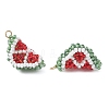 Glass Seed Beaded Fruit Pendants PALLOY-MZ00894-01-1