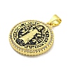 Rack Plating Brass Micro Pave Cubic Zirconia Pendants KK-B091-22G-07-2