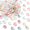 100Pcs Flower Luminous Resin Cabochons MRMJ-CJ0001-36-1