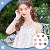 7Pcs 7 Colors Polymer Clay Rhinestone with Crystal Beads FIND-FG0003-56-6