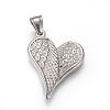 Non-Tarnish 304 Stainless Steel Pendants with 201 Stainless Steel Clasp LS-STAS-E449-13P-1