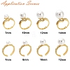Adjustable Brass Finger Cup Peg Ring Settings ZIRC-I049-03G-4