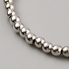 CCB Plastic Round Beaded Strech Bracelet BJEW-WH0023-03A-P-2